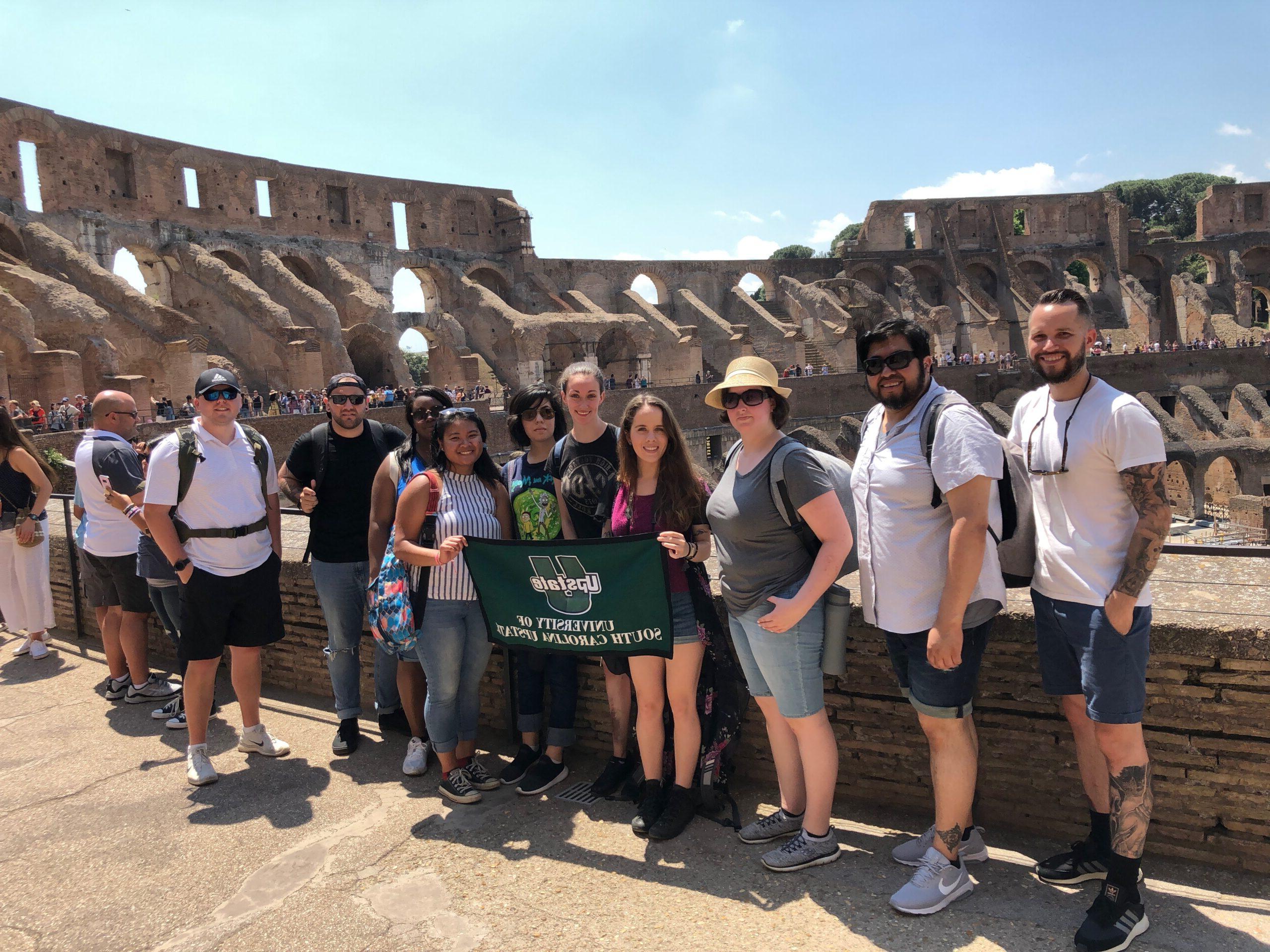 A group of students in Rome